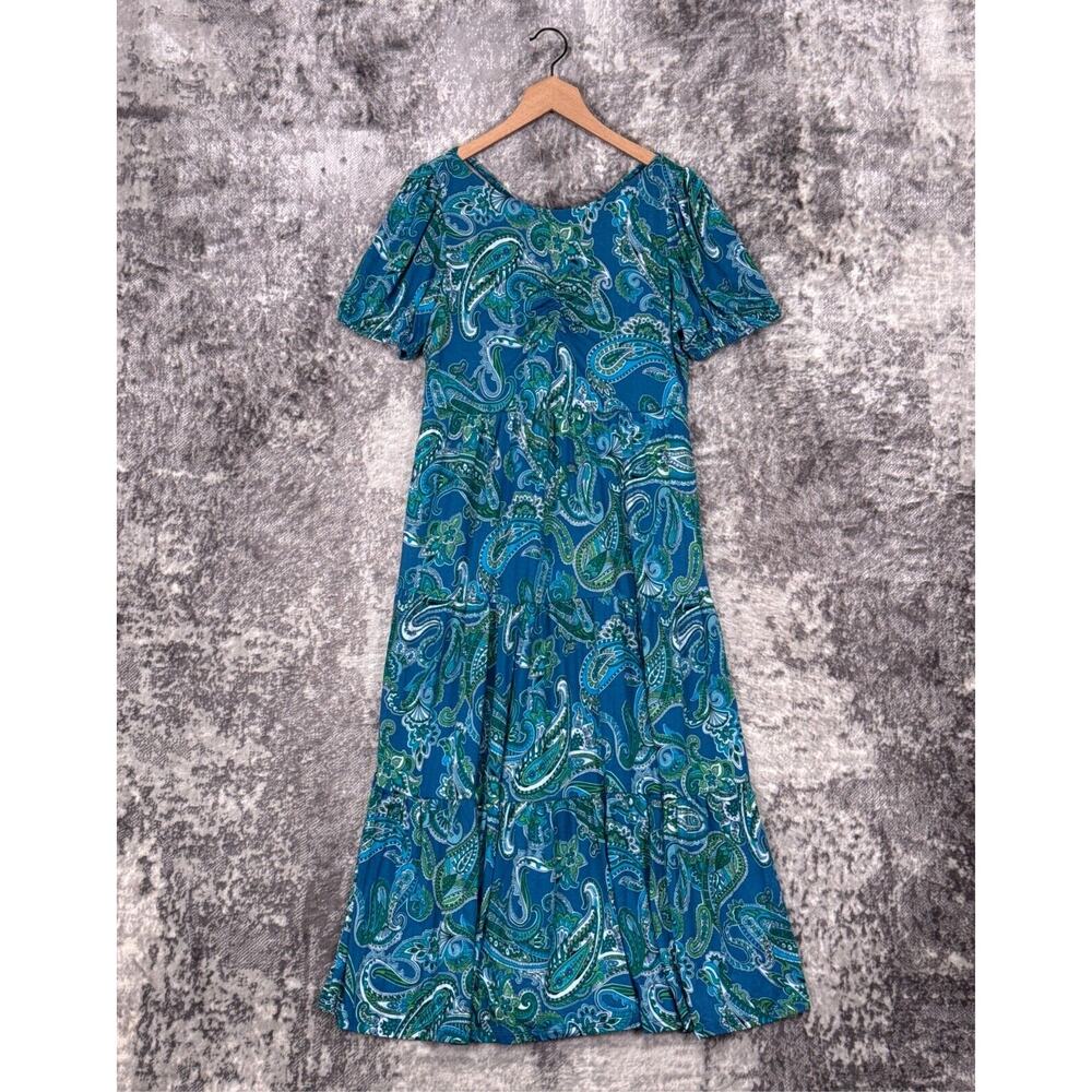 Blue Paisley Maxi Dress - Women's Summer Dress